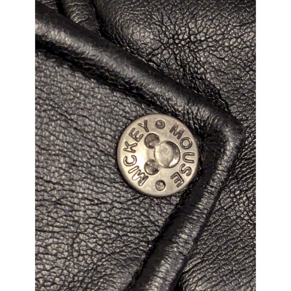 Disney Minnie Mouse Black Biker Jacket "Born to Ride" Faux Leather Kids Size 4T - Picture 8 of 16